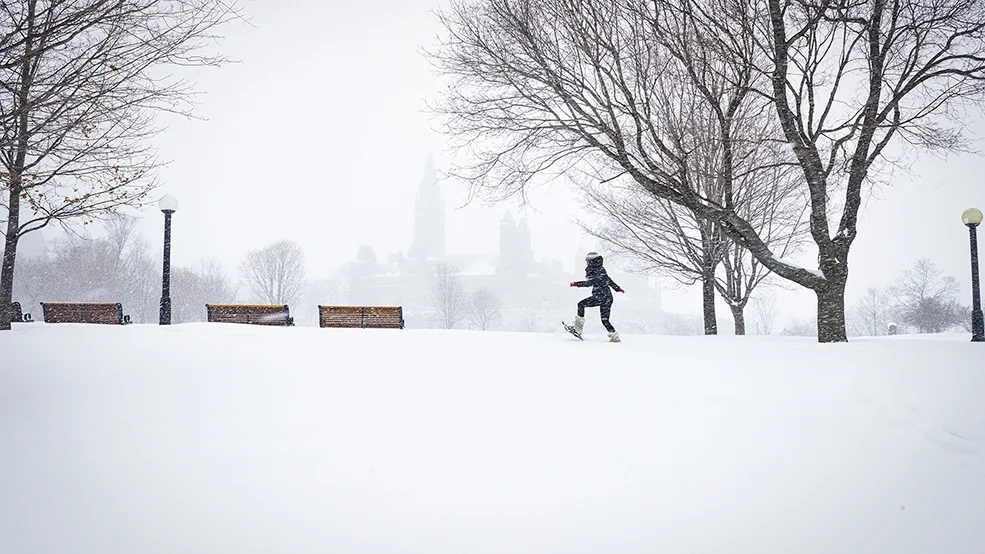 Snowshoeing, Major's Hill Park, Winter