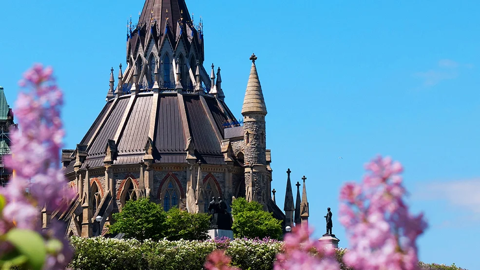 Library of Parliament in Spring