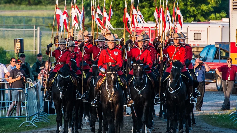 Sunset Ceremony at the RCMP Stables