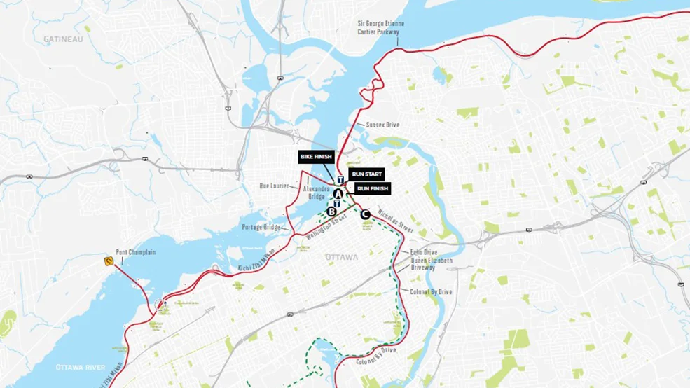 IRONMAN spectator viewing map