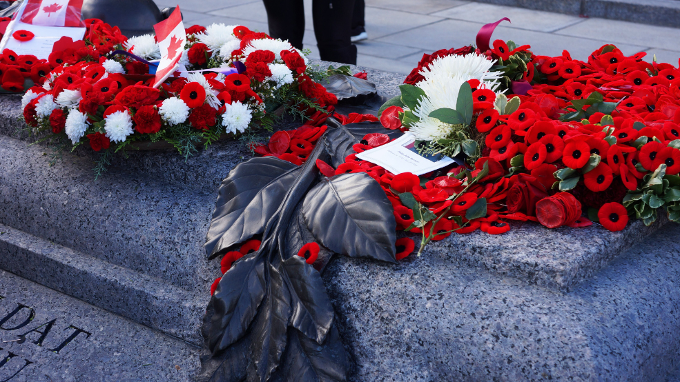 Remembrance Day National War Memorial in Ottawa, Canada.