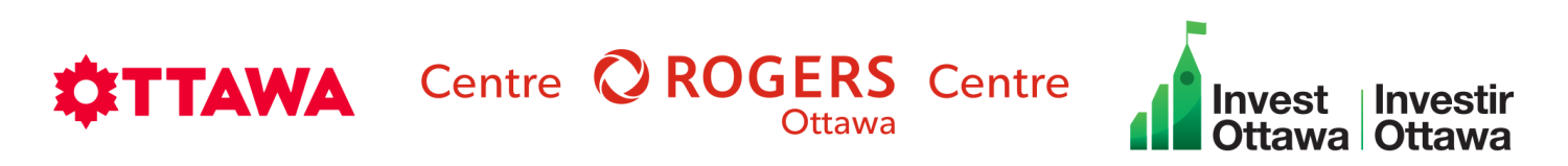 Rogers Centre Ottawa, Ottawa Tourism, Invest Ottawa Logos