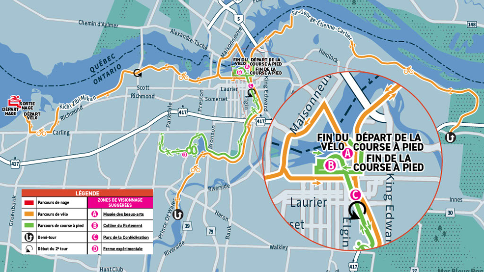 IRONMAN Canada-Ottawa map