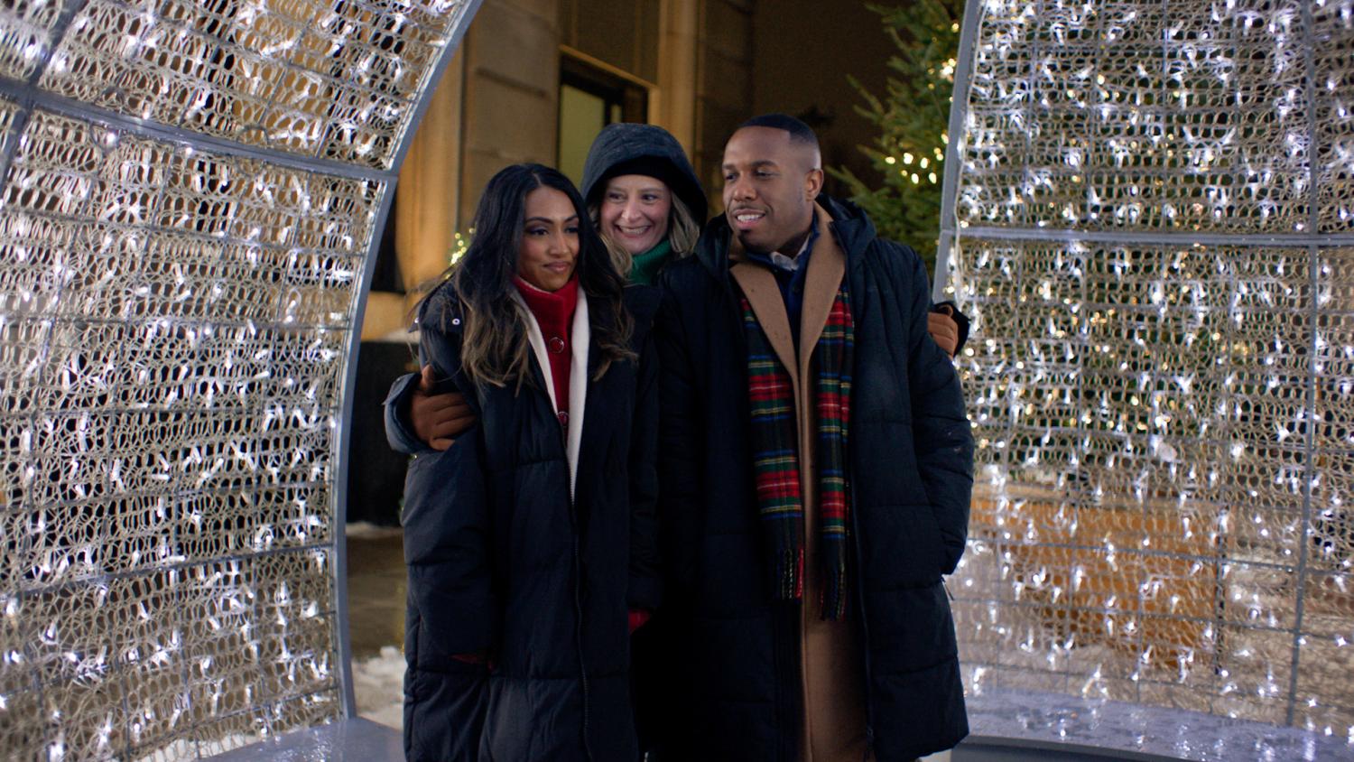 A director pulls two actors together.