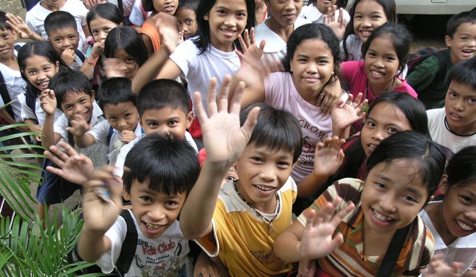 Happy filipino children