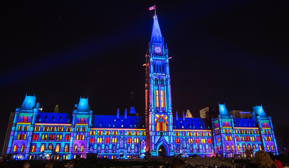 The Sound and Light Show on Parliament Hill - Northern Lights