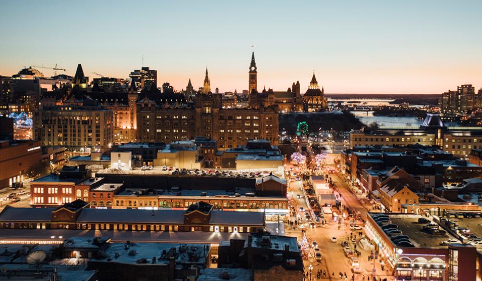 View of Byward Market from Copper Spirits and Sights, Andaz