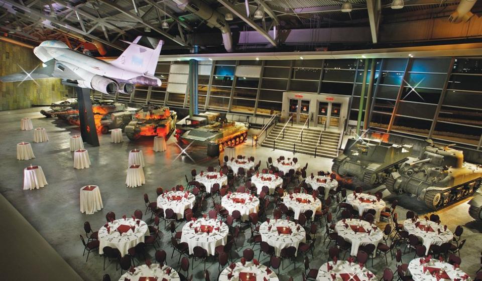 Special event set up in LeBreton Gallery at the Canadian War Museum