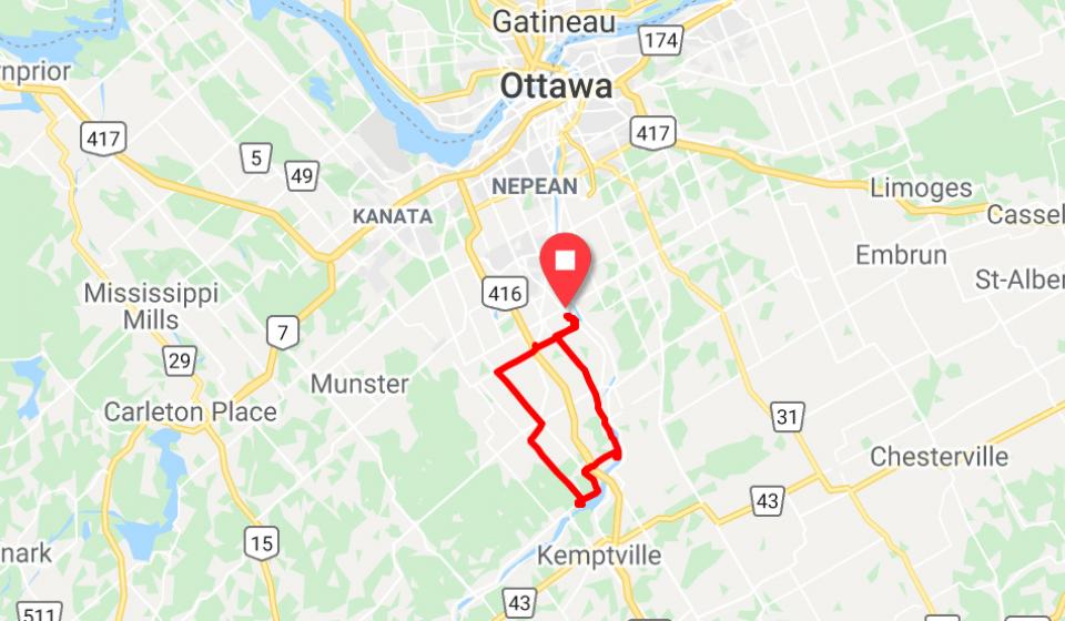 Self Guided Bicycle Route - Manotick South & West
