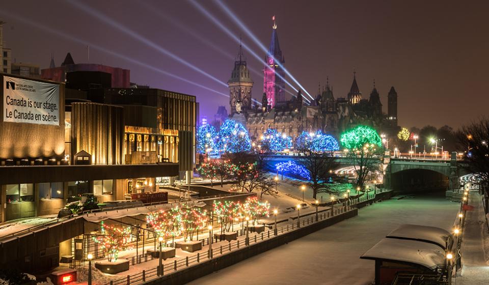 Rideau Canal and Christmas Lights