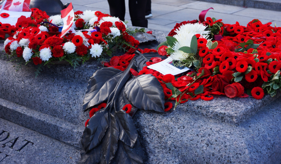 Remembrance Day National War Memorial in Ottawa, Canada.